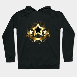 Five Stars with Golden Ribbon ( 5 stars ) Hoodie